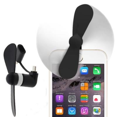 ✅ 2in1 iPhone + Mikro USB Android Telefon Tabletler için Mini Fan