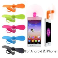 ✅ 2in1 iPhone + Mikro USB Android Telefon Tabletler için Mini Fan