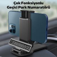 360 Döner Mouth Oto-Araç Torpido Telefon Tutucu Park Numaratörü