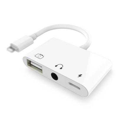 3in1 iPhone-iPad Lightning to Kulaklık ve USB Kamera Okuyucu Otg