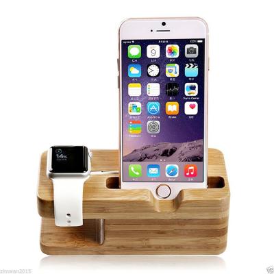 Ally Apple Watch İçin Ve İphone İçin Bambu Masaüstü Dock Şarj Standı