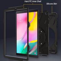 Ally Galaxy Tab A 10.1 (2019) T510-T515 Kılıf Shockproof 3 Katmanlı Standlı Zırh Kılıf