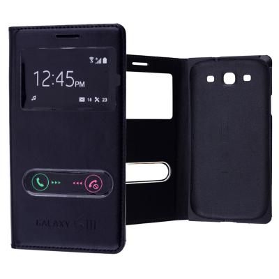 Ally Galaxy S3 İ9300 Mıknatıslı,Stand Ve Pencereli Flip Cover Kılıf