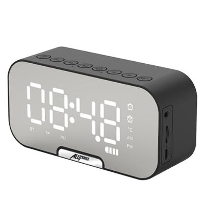 ALLY Q5 Bluetooth Hoparlör FM Radyo Dijital Masa Saati Alarm Uyandırma