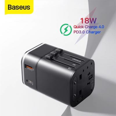 BASEUS 2in1 Universal AU-UK-US-EU-CN 18W PPS Hızlı Şarj Adaptörü