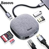 Baseus Fabric Series 7 in1 HDMI RJ45 USB 3.0 Çok Fonksiyonlu Type-C HUB Adaptör