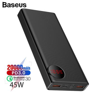 Baseus Mulight 45W Hızlı Şarj (PD3.0+QC3.0) 20000mAh PowerBank Dijital Göstergeli