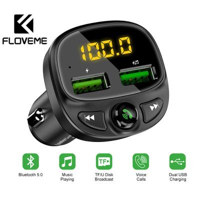 FLOVEME 3,4A Çift USB Araç Hızlı Şarj Bluetooth FM Mp3Çalar