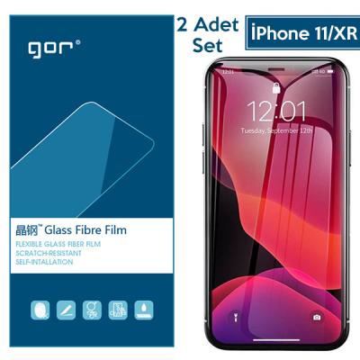 GOR İPhone 11-XR 6.1 Flexible Nano Glass Ekran Koruyucu 2adet Set