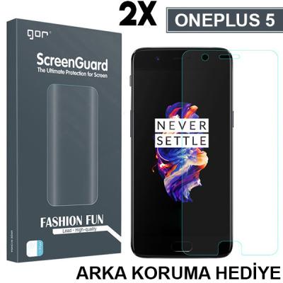 Gor Oneplus 5 3d Kavisli Full Kaplama Darbe Emici Ekran Koruyucu 2 Adet Set