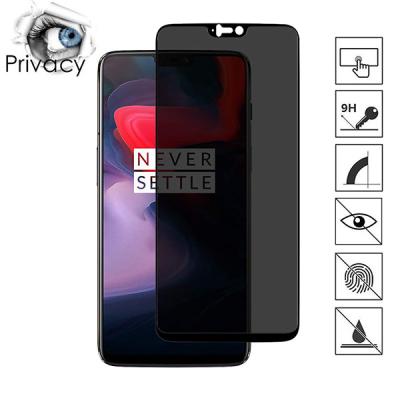 Oneplus 6 3d Privacy Gizlilik 3d Full Kırılmaz Cam Koruyucu Anti-Spy