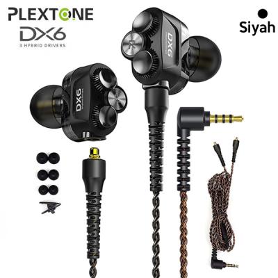 Plextone DX6 3.5mm Jack HIFI Stereo bas MMCX kablo kulakiçi Kulaklık