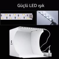 PULUZ LED Işıklı Ürün Katlanır Mini Fotoğraf Çekim Çadırı 20x20cm
