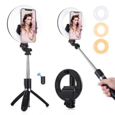 PULUZ 6.3 inch 16cm Ring LED Canlı Yayın Bluetooth Tripod Vlogging Selfie Light
