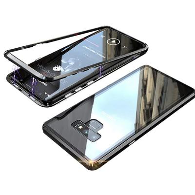 Sm Galaxy Note 9 Mıknatıslı 360 Koruma Arkası Cam Metal Frame Kılıf