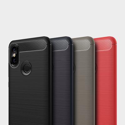 Xiaomi Mi A2 Dark Ultra Koruma Karbon Fiber Doku Silikon Kılıf