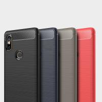 Xiaomi Mi Mix 2s Dark Ultra Koruma Karbon Fiber Doku Silikon Kılıf