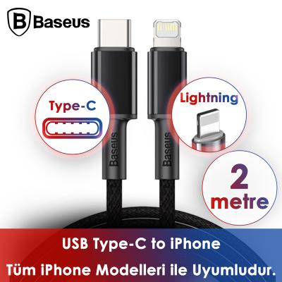Baseus PD 20W iPhone 12-11-XR Type-C to Lightning Şarj Kablosu 2mt
