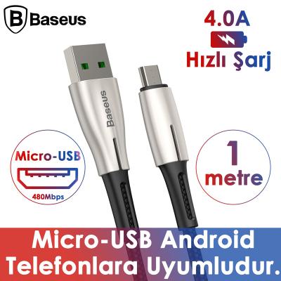 Baseus Waterdrop Mikro USB 4A USB Hızlı Şarj Kablosu 1mt