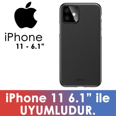 Baseus Wing Case iPhone 11 6.1 2019 Ultra İnce Lux Mat Şeffaf Kılıf