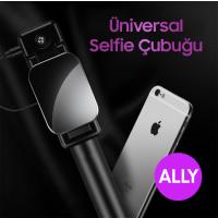 Universal iOS Android Aynalı Tuşlu Modern Selfie Çubuğu