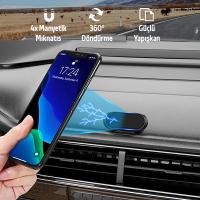 Araç İçi 360 Dönen Mıknatıslı Torpido Üstü Oto Telefon Tutucu