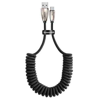 Baseus Aita Led Işık Spiral USB-Type-C 3A Hızlı Şarj Kablosu 1mt