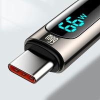 Baseus Display USB to Type-C 66W Hızlı Şarj Veri Kablosu 1mt
