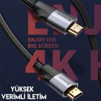 Baseus Enjoyment 4KHD 60HZ HDMI-HDMI 2.0 Uzatma Kablosu 1metre