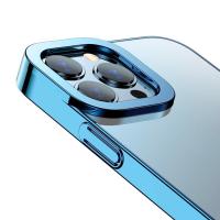 Baseus Glitter iPhone 13 Pro Max Renkli Yan Şeffaf Silikon Kılıf