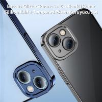 Baseus Glitter iPhone 14 Silikon Kılıf+Temper Ekran Koruyucu Seti