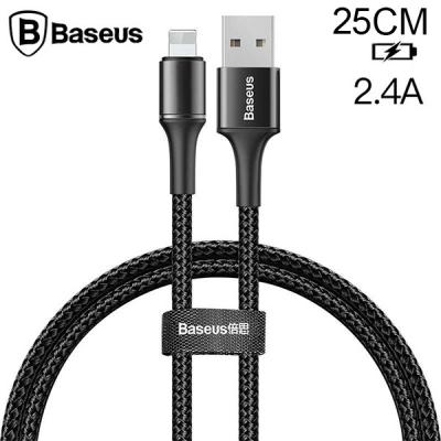 Baseus Halo iPhone 7-8-XS-XR 2.4A USB Kısa Şarj Kablosu (25cm)