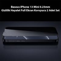 Baseus iPhone 13 Mini 0.23mm Gizli Full Ekran Koruyucu 2adet Set