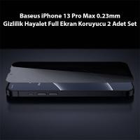 Baseus iPhone 13 Pro Max 0.23mm Gizli Full Ekran Koruyucu 2 Adet