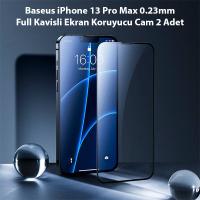 Baseus iPhone 13 Pro Max Full Kavisli Cam Ekran Koruyucu 2 Adet 0.23mm