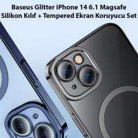 Baseus iPhone 14 Magsafe Silikon Kılıf+Tempered Ekran Koruma Seti