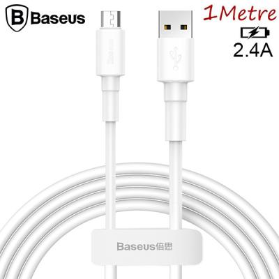 Baseus Mini White Android Mikro USB 2.4A Şarj Kablosu 1mt