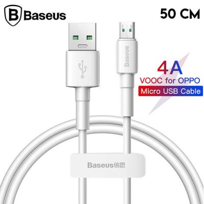 Baseus Mini White Micro USB 4A OPPO VIVO Dash Şarj Kablosu 50cm