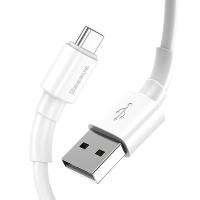 Baseus Mini White USB Type-C 3.0A Usb Hızlı Şarj Kablosu 1 Metre