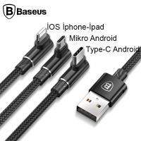 Baseus MVP 3in1 Type C+iPhone+Mikro USB Oyuncu Şarj Kablosu