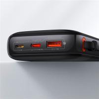 Baseus Qpow Pro Dijital Göstergeli 10000mAh Hızlı Şarj Powerbank 20W iPhone Lightning Kablolu
