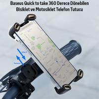 Baseus Quick to Take 360 Bisiklet Motosiklet Telefon Tutucu