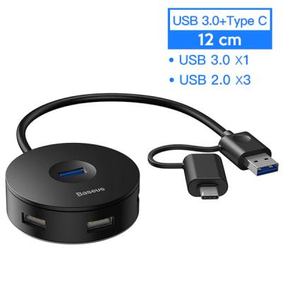 Baseus RoundBox 4in1 Type-C+USB3.0*1+USB2.0*3 HUB Adaptör 12cm