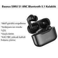 Baseus SIMU S1 ANC TWS Bluetooth 5.1 Kulaklık DSP Gürültü Azaltma Hifi Ses