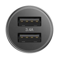 Baseus Small Screw 3.4A Çift USB Hızlı Araç Şarjı iPhone Kablo Seti