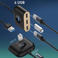 Baseus Square Round 4in1 USB HUB Adaptör 1mt (USB3.0 to USB3.0*1+USB2.0*3)