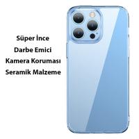Baseus SuperCeramic iPhone 14 Pro Max Cam Kılıf+Tempered Ekran Koruma Set