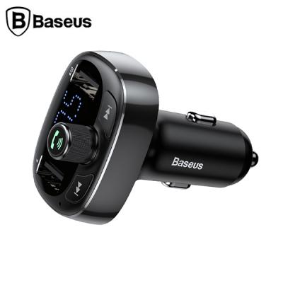 Baseus T Typed S-09 Bluetooth FM Transmitter Çift Usb Araç Şarj Aleti