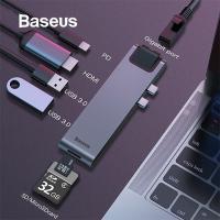 Baseus Thunderbolt 7in1 Type-C Ethernet HDMI USB3 SD HUB Adaptör