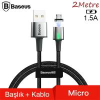 Baseus Zinc Magnetic Mikro USB Şarj Kablosu +Başlık Android (2Mt)